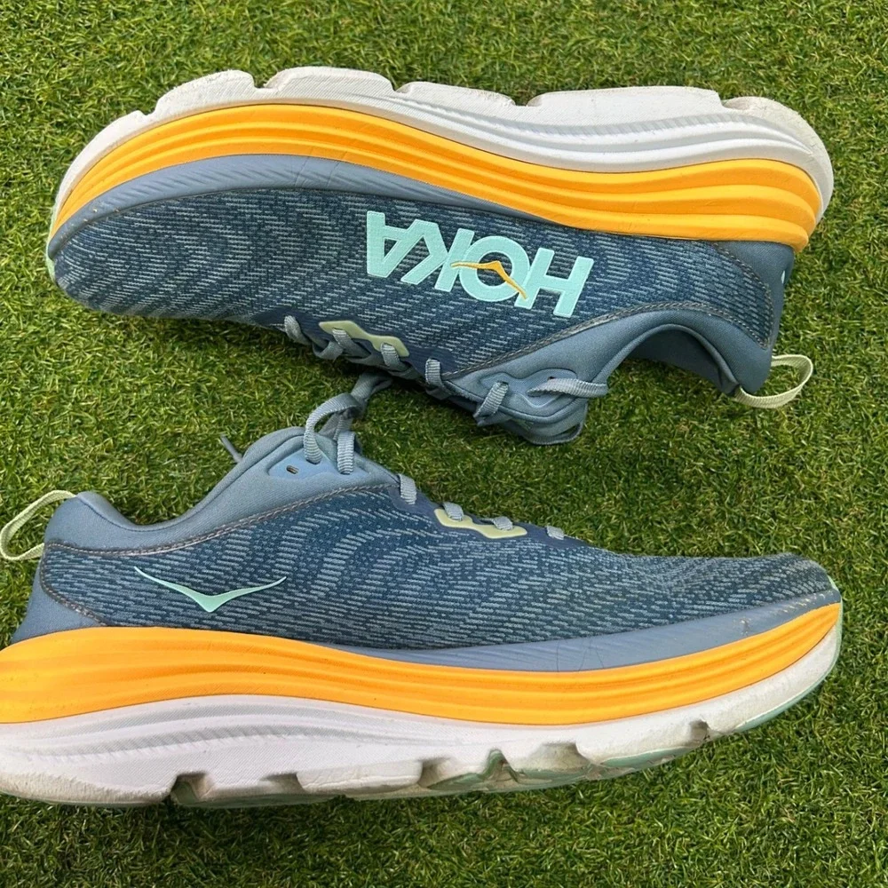 Hoka Gaviota 5 Mens Running Shoes Blue Orange Stability Sneakers 1127929 11 D
